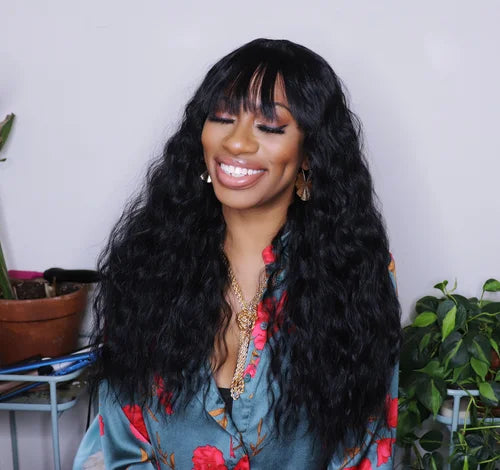 SPLENDID - Wavy Crimped Long Tresses with Wispy Bang