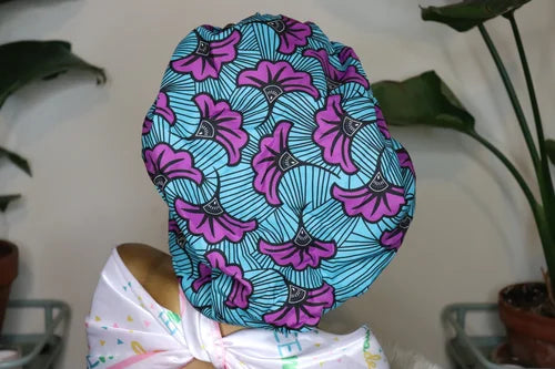 Ankara Print Satin Bonnet